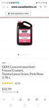 便宜出售防冻液 oem toyota coolant and oem honda coolant